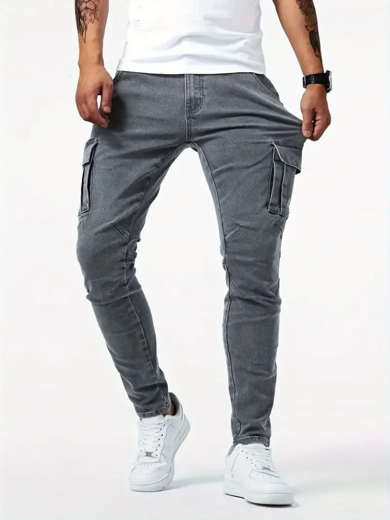 Denim Jeans Cargo Trousers