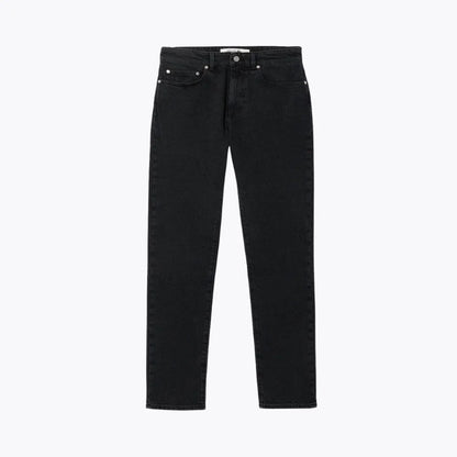 Auretier black slim fit 5-pocket jeans on a plain white background