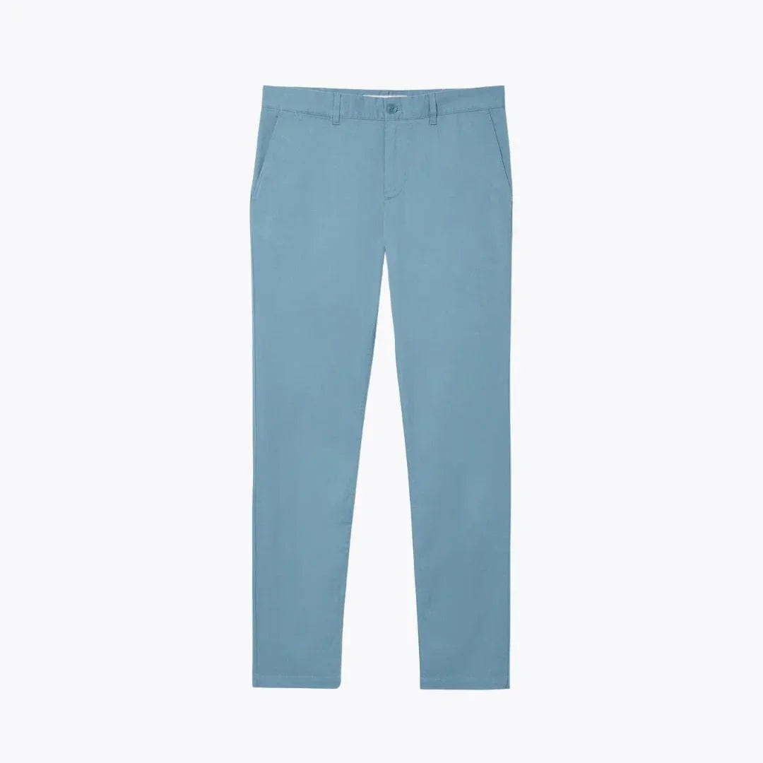Auretier slim-fit stretch cotton chino pants in slate blue on white background